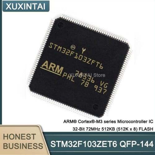 10Pcs/Lot STM32F103ZET6 STM32F103 ARM® Cortex®-M3 series Microcontroller IC 32-Bit 72MHz 512KB (512K x 8) FLASH