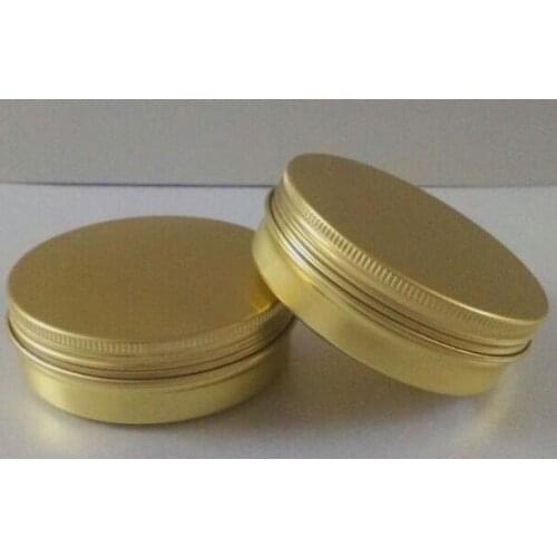 100g/ml Gold colour Aluminum Cream Jar Empty Bottle Cream Containers Aluminum Pill Box Wax Containers 100pcs/lot