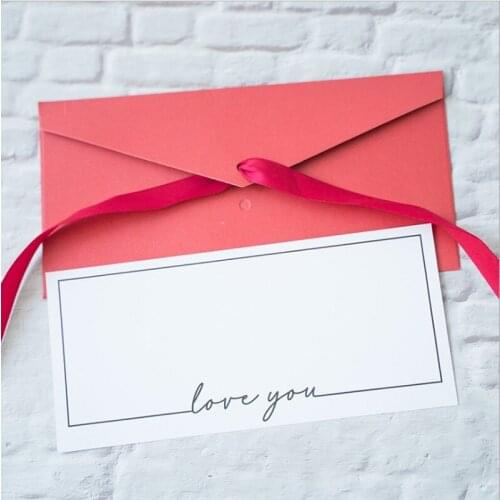 100pcs blank greeting card Love You gift stationery student DIY box decoration wedding stationery invitation business wholesale