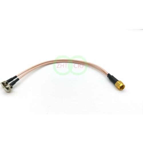 20pcs SMA Male to Y Type 2x TS9 Male Plug Splitter Combined Pigtail Cable RG316
