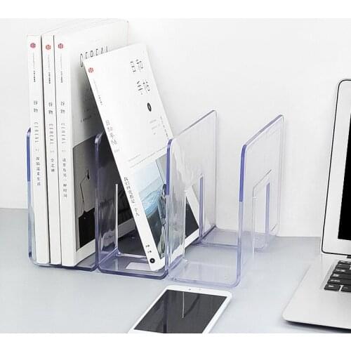 2021 Acrylic Transparent Multi-layer Bookend Decorative Book Shelf Home Room Office School Library Stationery Supplies Gifts