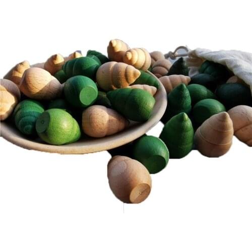 36pcs Kids Wooden Toys Beech Bamboo Shoot Children Unpaint Bamboo Baby Loose Parts Creative Toys