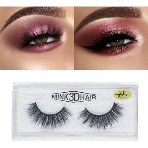 3D Mink False Eyelashes 100% Cruelty Free Criss-cross Lashes Thick Natural Lashes Wispies Fluffy Soft Lashes Makeup Extension