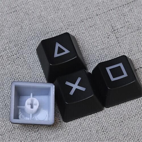 4pcs/set Shine-Through Arrow Direction Key Caps for PSP for PS4 Repair Kits Replacement Mechanical Keyboard Key caps