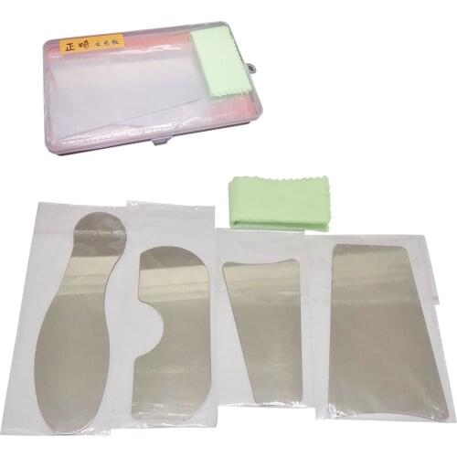 4 Pieces/Set Dental Reflector Photographic Mirror Stainless Steel 1-sided Orthodontic Oral Instrument