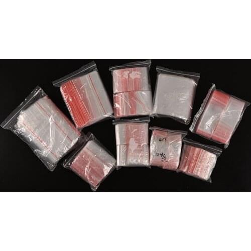 Hot Sale 500 Pcs 6*9cm Jewelry Ziplock Zipped Lock Reclosable Plastic Poly Clear Bag Wholesale