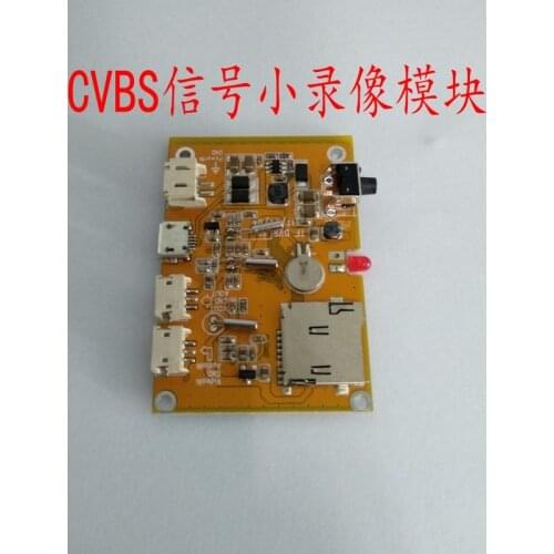 720P Analog Signal CVBS Input and Output Car Video Recorder Module Small DVR Board Single TF Card Aerial Photography 32G