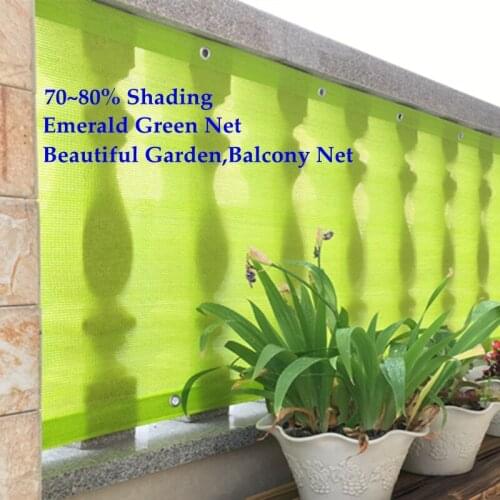 80x180/270/360cm Emerald Green Sun Shade Sails HDPE Anti-UV Sunshade Nets Balcony Safety Fence Courtyard Flower Garden Net Cover