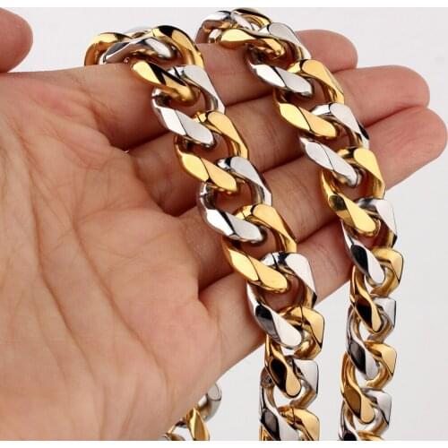 High Quality 316L Stainless Steel New Design Cuban Curb Link Chain Mens Womens Necklace/Bracelet Unisexs Jewelry 7-40inch
