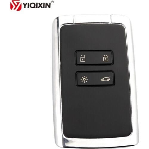YIQIXIN Car Key Shell Smart Card For Renault Koleos Megane 4 Talisman Correga Espace Keyless Entry Key Shell Case Fob Cover