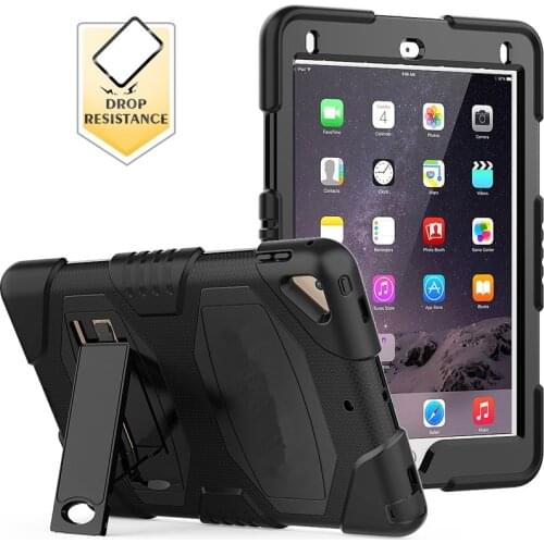 For ipad 9.7 case protective silicone case for ipad 5th 6th air2 pro 9.7 universal cover with built-in kickstand
