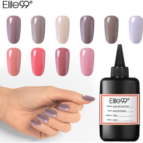 Elite99 100ml Nude Series Gel Nail Polish For Manicure Semi Permanent Vernis Need UV LED Gel varnishes for Nails Art Gel Polish