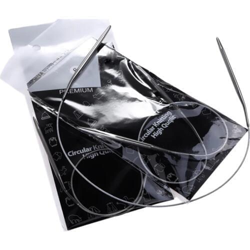 11 Pcs/set 17" 43cm Stainless Steel Circular Knitting Needles Circular Needles for Knitting Crochet Weaving Pins Needlework