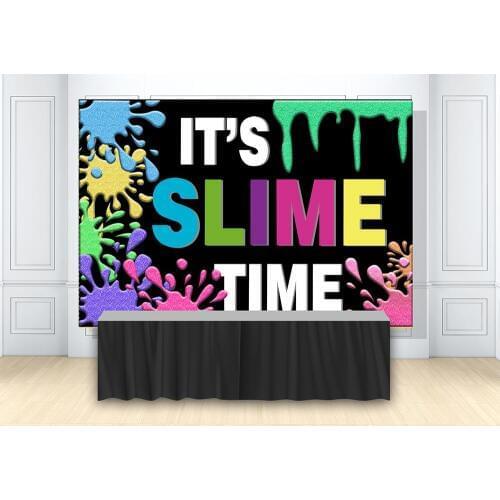 Its Slime Time Themed Birthday Party Decorations Backdrop Graffiti Banners Dessert Table Photo Background Supplies Wallpapers