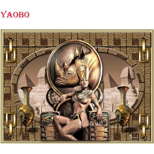 Egypt Queen beauty Diamond Painting round 5d diy diamond mosaic full square drill diamond embroidery cross stitch home decor