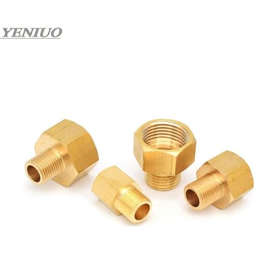 Brass Hose Pipe Fittings F/M 1/8" 1/4" 3/8" 1/2 PT Male to Female Thread Hex Bushing Pipe Fittings Adapter