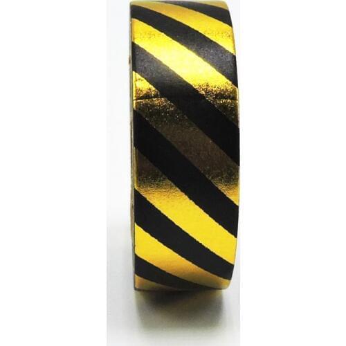 Black Lines Foil Washi Tape Office Adhesive Scrapbooking Tools Kawaii For Photo Album Cute Decorative Paper Christmas Craft Gift