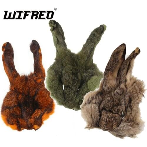 1pc Natural Hares Mask with Ears for Scud Nymph Fly Tying Material Rabbit Dubbing Fur For Trout Fly Fishing