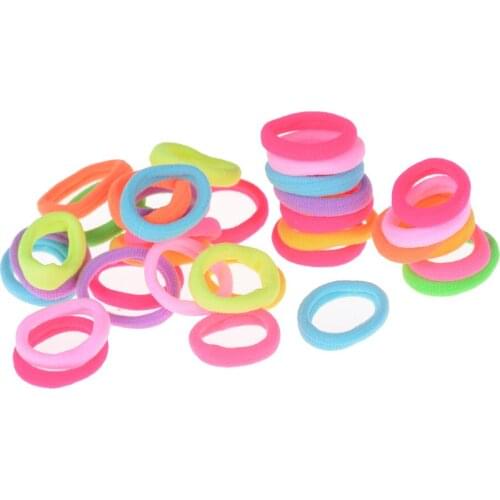 Fashion 20pcs/lot Big Size Candy Colored Elastic Ponytail Holders Girl Women Rubber Bands Tie