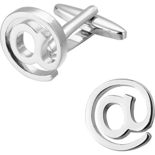 Mens shirts Cufflinks high-quality copper material Silvery character @ Cufflinks 5 pairs of packaging for sale