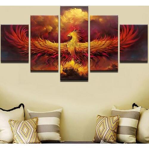 Diamond Embroidery 5 Pieces/Pcs Eagle Phoenix,5d diy diamond painting full drill square/round cross stitch mosaic rhinestone