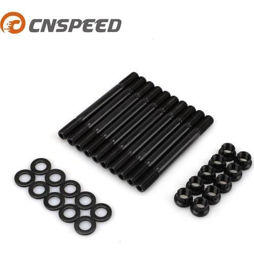 Cylinder Head Stud Kit For EVO8 EVO9 For Mitsubishi Eclipse 94-up 4G63 7-bolt 11mm