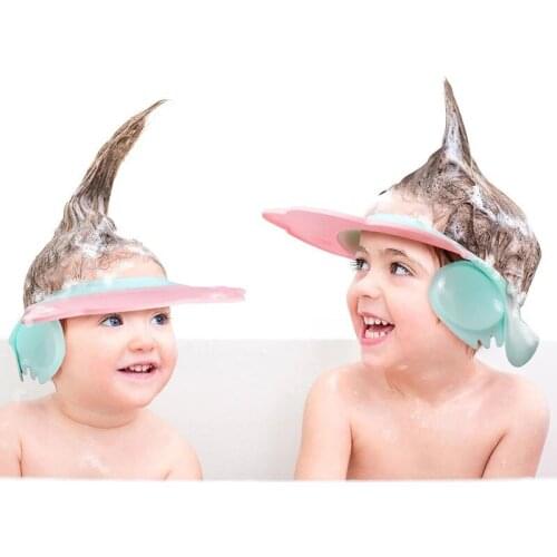 New Arrival Lovely Adjustable Baby Hat Toddler Kids Shampoo Bathing Shower Cap Wash Hair Visor Caps For Baby Care