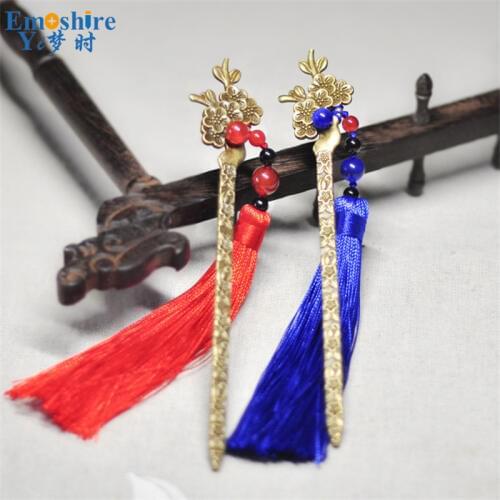 Peach Blossom Flower Pattern Unique Design Retro Bookmark Wholesale Innovative Hairpin for Girls Metal Pendant Bookmarks M158