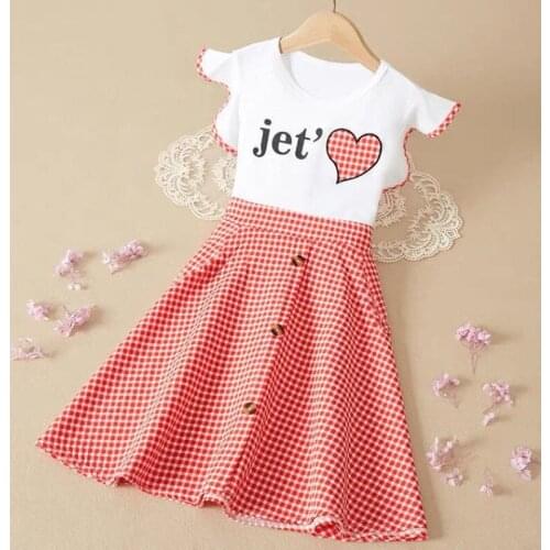 Girl Dresses Summer Clothes New Little Girl Fashion Printed Dress Childrens Sleeveless Princess Dress Kids Costume Birthday Gift