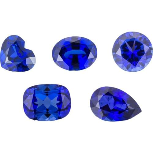 Lab Grown Supplier 1carat Royal Blue Stones Per Carat Price Loose Gemstone Free Fire Diamond Top Up