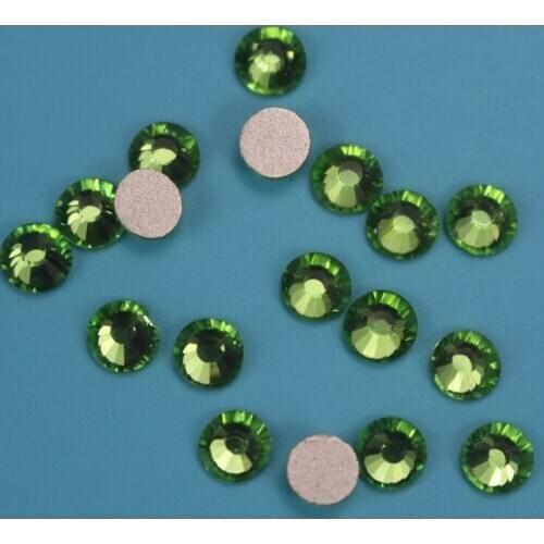 Size s30 Light Green Glitter Rhinestones Non Hot Fix FlatBack Strass Sewing & Fabric Garment Rhinestone Nail Art Stone