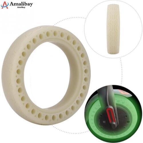 Scooter Rubber Fluorescent Tire for Xiaomi M365 Pro Hollow Tubeless Solid Tyre Non-Pneumatic M365 Skateboard Scooter Tyre Parts