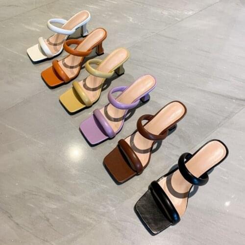 Ochanmeb Concise Chic Padded Slippers Shoes for Women Summer Beach Sandals Woman Ladies Plus Size 43 Candy Color Slide Flip Flop