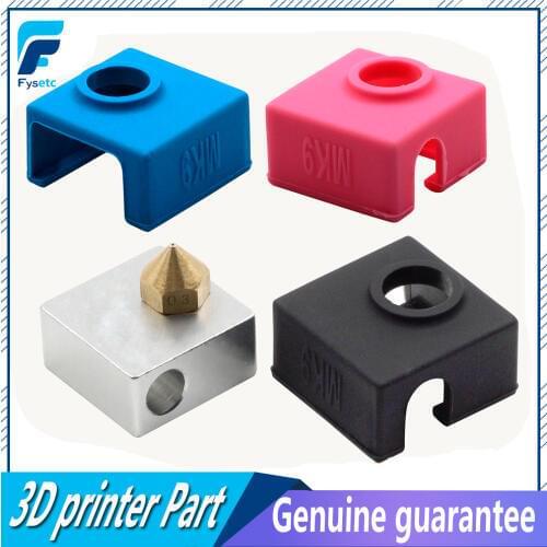 5pcs MK9 Silicone Socks Heater Block Cover Silicone Insulation For Replicator Anet Prusa i3 MK7/MK8/MK9 Tronxy CR-10