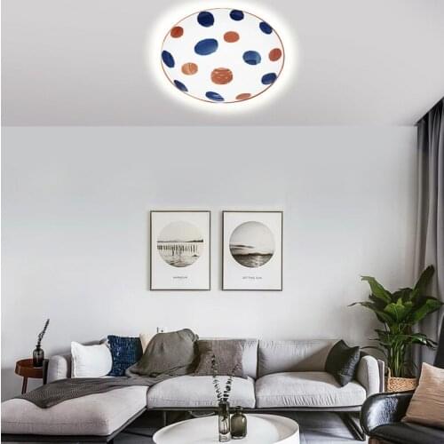 Nordic ceramic LED bedroom ceiling lamp living room modeling lighting hotel restaurant art lamp