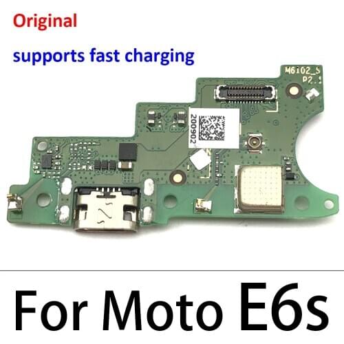 100PCS USB Charging Port Dock Charger Plug Connector Board Flex Cable For Motorola Moto E6S E5 Plus