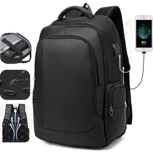 Men Business Backpack Women USB Charging Laptop Bagpack Waterproof School Bags For Teenage Girls Boys Large Capacity Mochila