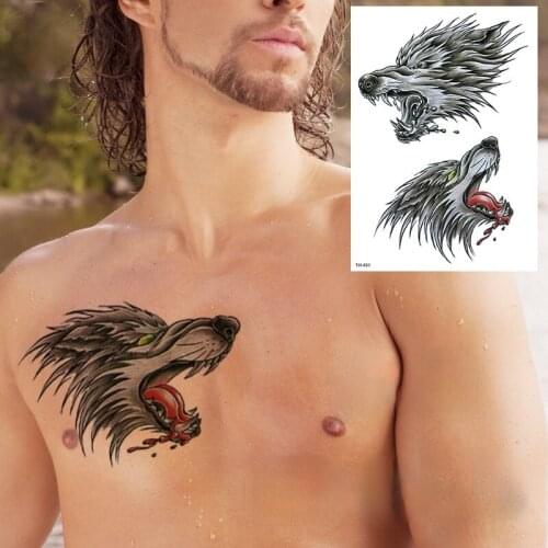 Temporary Tattoos For Men Women Girl Adult Compass Fake Lion Tattoo Sticker Rose Flower Owl Red Rosette Tatoos Body Art
