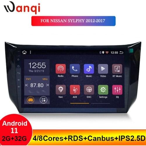 Wanqi Android 8.1 2G RAM 32G ROM 10 inch Android 8.1 Car DVD GPS Navigation For NISSAN Sylphy 2012-2017 Multimedia Radio System