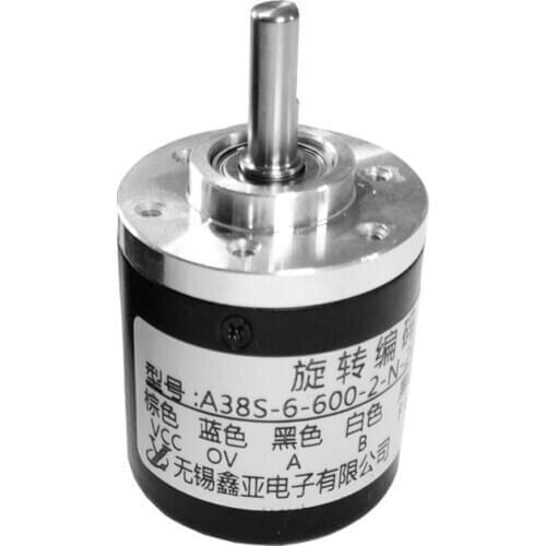 Wuxi encoder A38S-6 series 2 phase 24v Solid shaft incremental photoelectric rotation NPN