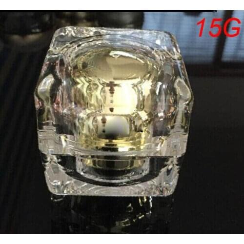 15G gold square shape cream bottle cream jar Cosmetic Jar Cosmetic Packaging cosmetic container