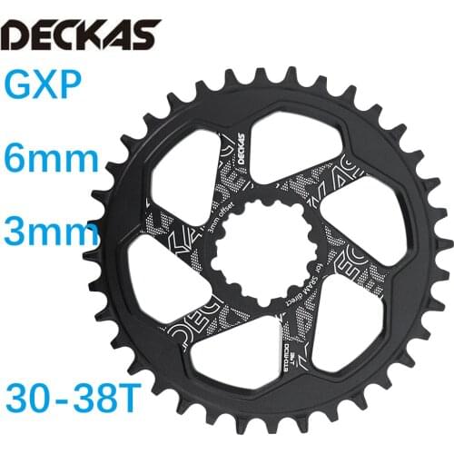 Deckas Round Chainring 6mm 3mm Offset Direct Mount for Sram GXP XX1 Eagle X01 X1 X0 X9 32T 34T 36 38 MTB Road Bike 6 mm