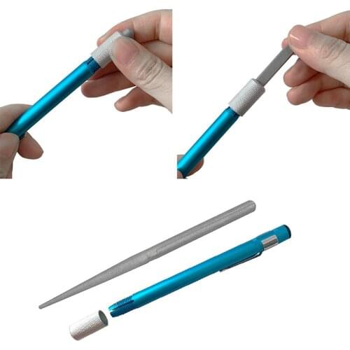 1 Piece Pen Shape Multi Purpose Outdoor Tool Grindstone Diamond Plated Carbon Steel For Fishhook Knife Knife Sharpener