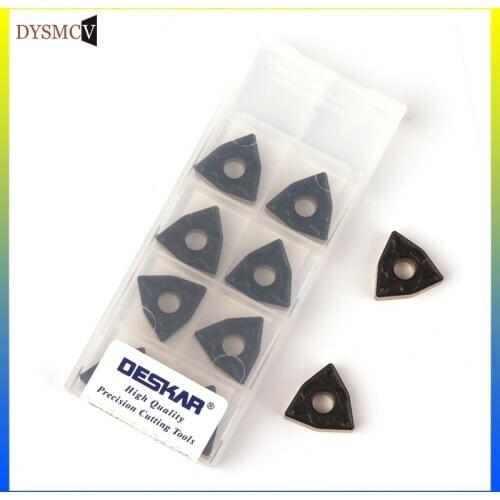 10PCS DESKAR100% WNMG080408 WNMG080404 WNMG080412 HQ TM CQ PR CM PM ZM R S L S LF9218 CNC lathe cutting tool carbide insert