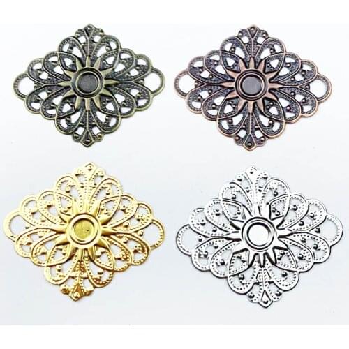 20pcs 40mm Filigree Metal sheets decorative for Jewelry Making Cosplay accessories Earring accessories