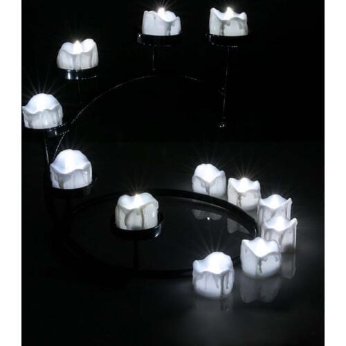 24pcs/Set White Led Candle Tea Light Flicker Battery Operated Flameless Candles Tealight for WeddingParty Decorative Gifts