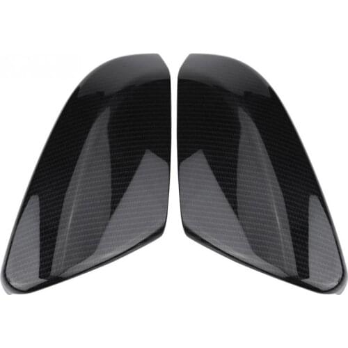 2X Rear Carbon Fiber Style Rearview Mirror Cover Caps for Honda Civic Sedan Coupe 2016-2019 Side Mirror Covers Caps