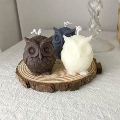 3D Owl candle mold DIY Silicone Molds for Candle Soap Making Cake Decoration Home fragrance