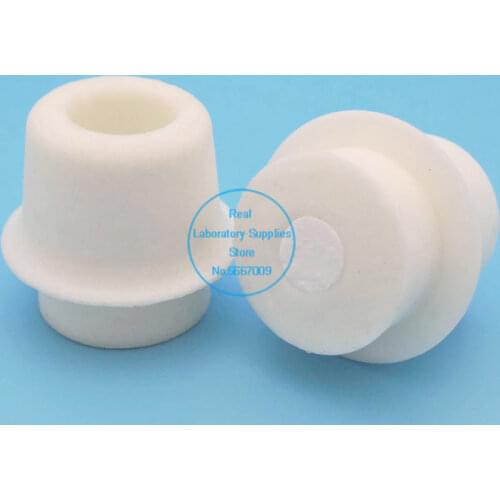 5pcs Laboratory Silicone Bung With Hole Stoppers Airlock Bubbler Triangular flask plug stopper