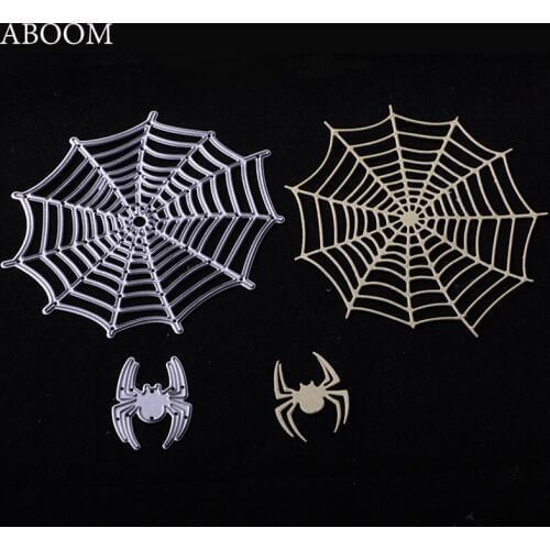 ABOOM 1PC Cartoon Spider Net Web Photo Album DIY Metal Die Cutting Dies For Scrapbooking PhotoAlbum Decorative Embossing Cutter